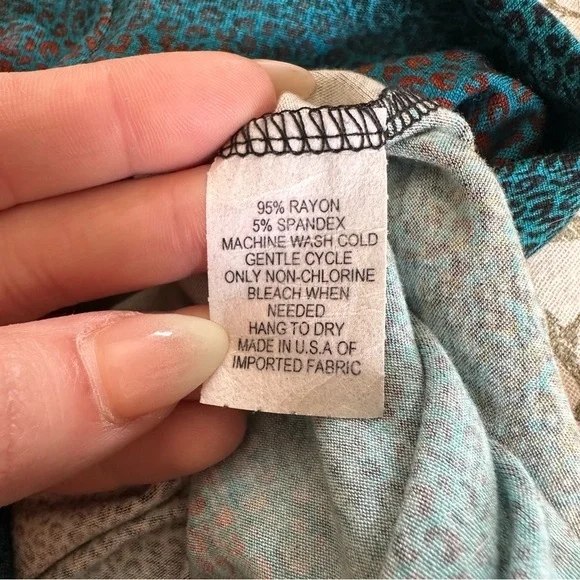 Salaam Made in USA Skirt Gradient Cheetah Print Earthy Tones Womens M - Picture 7 of 7